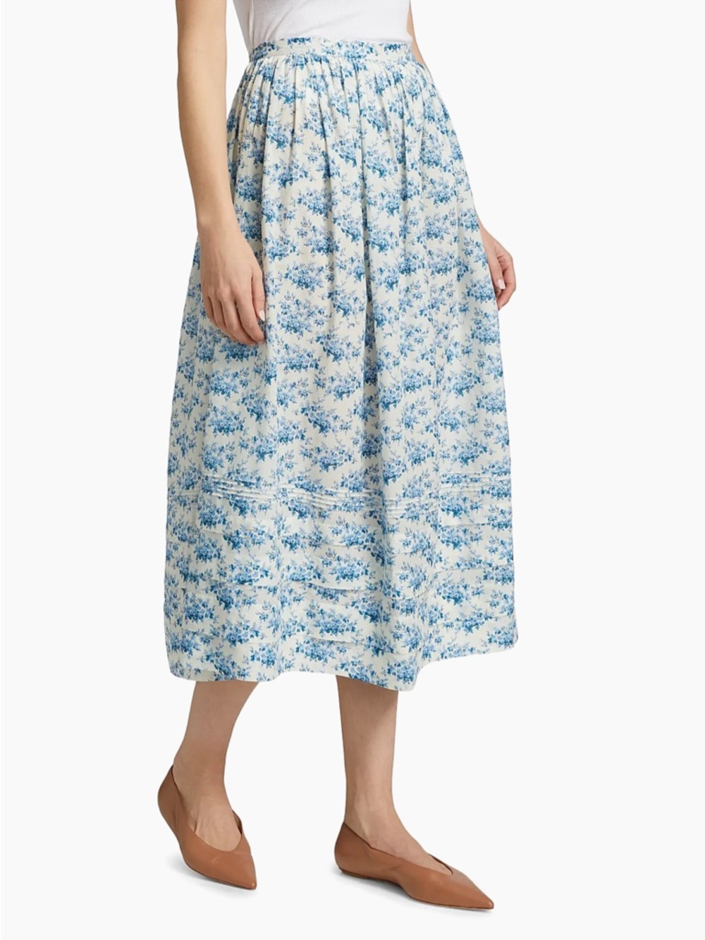 Doen Marcie Skirt in Blue Rosier Floral
